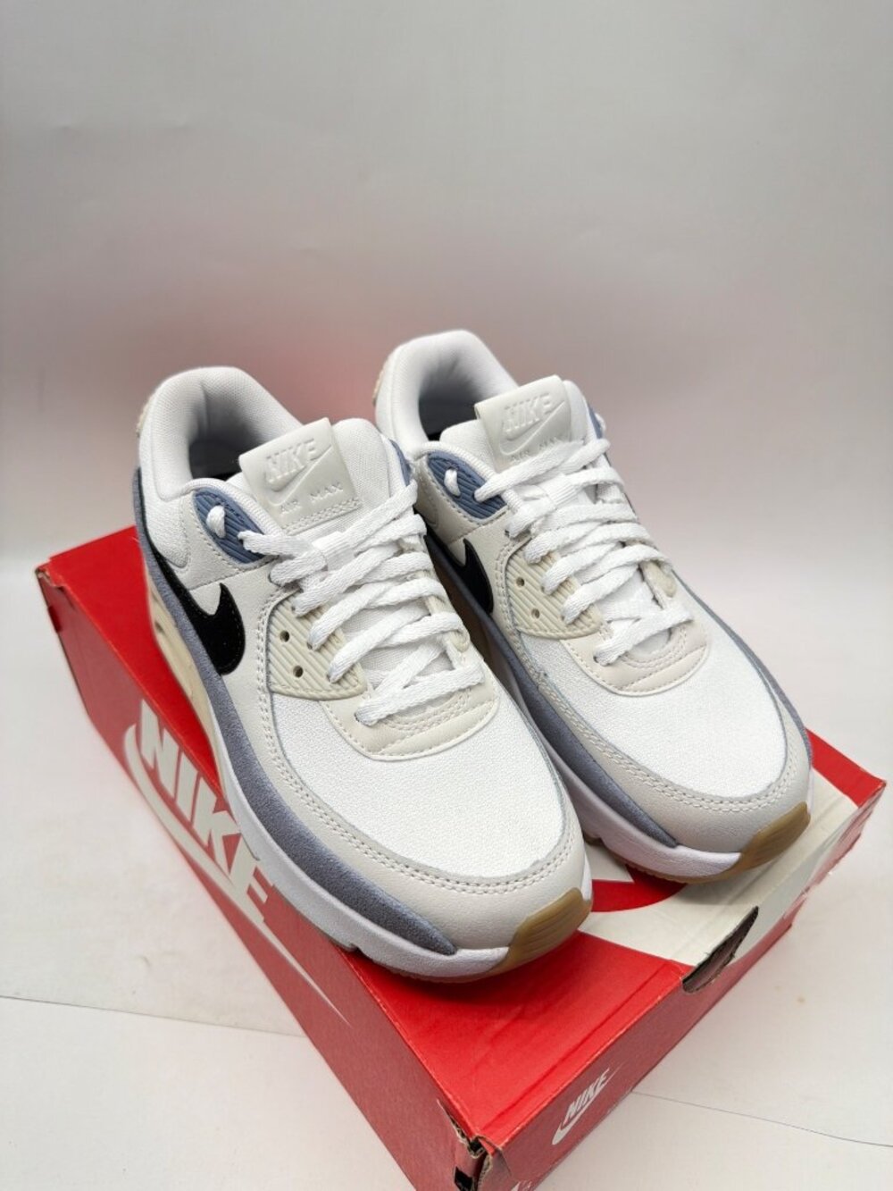 Nike Air Max 90 LV8 White/Black/Slate Womens Platform Sneakers US 6